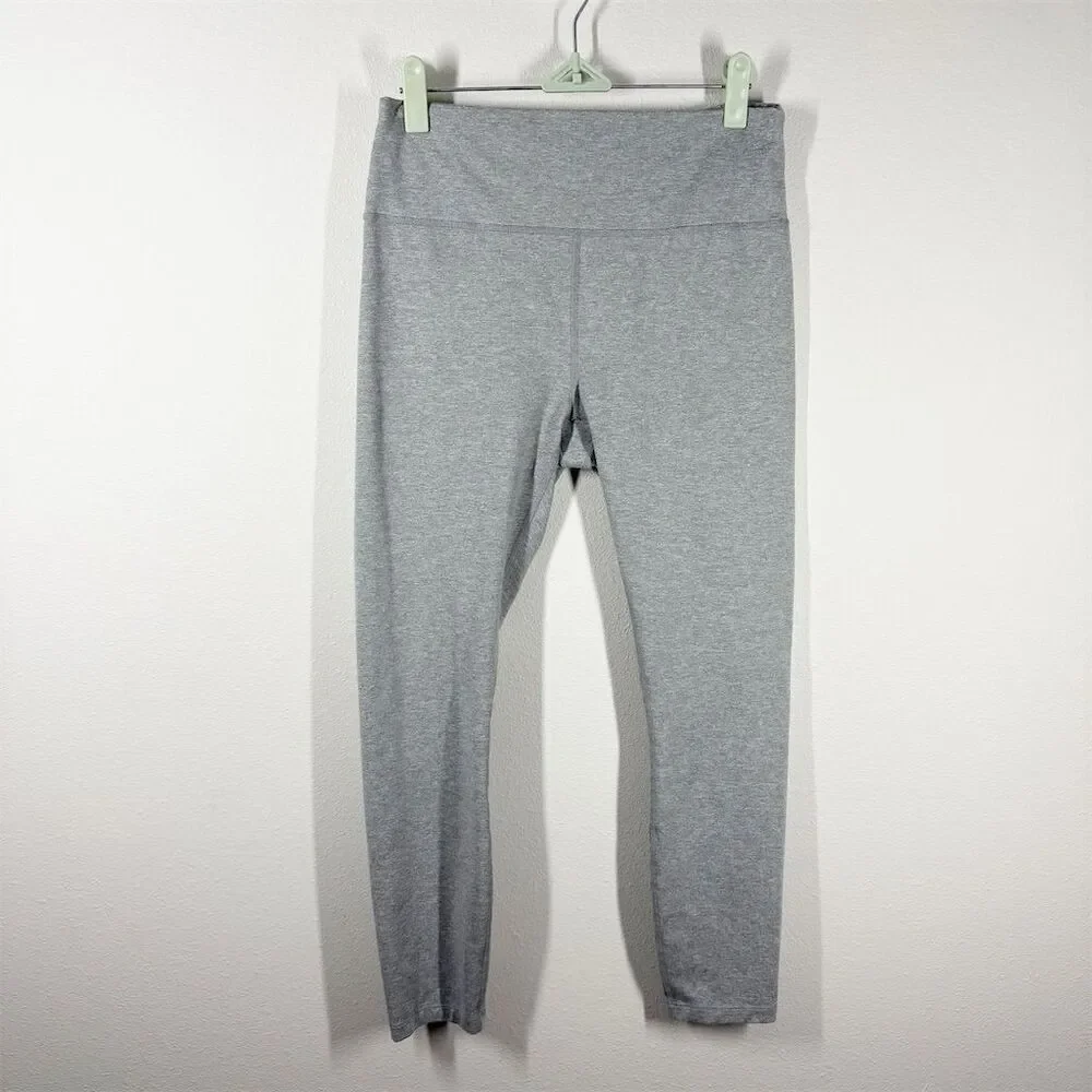 prAna Women's Heavana 7/8 Leggings‎ Size L Heather Gray Soft Yoga Gym Activewear